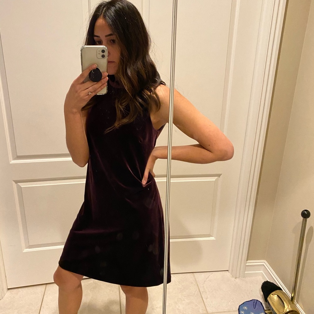 Plum Velvet Dress - Picture 7 of 12